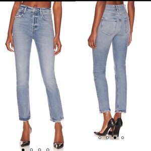 AGOLDE Riley Long Straight Jeans Size 27 in‎ Cove